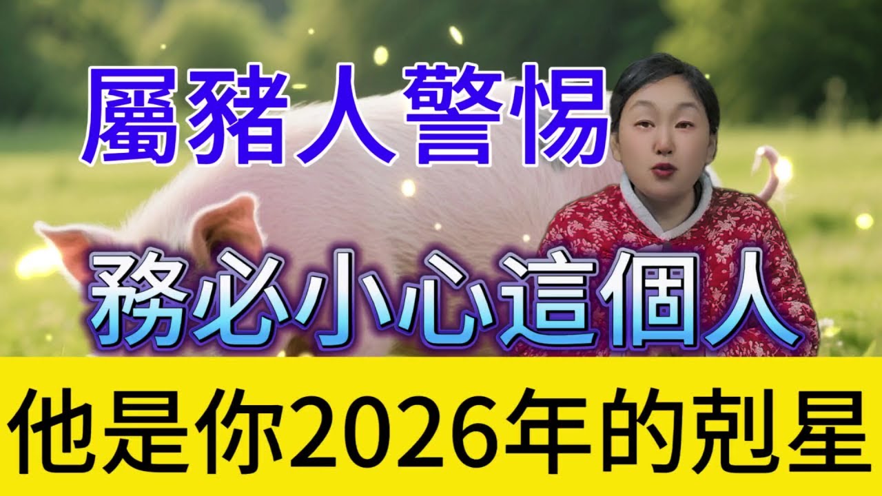 相沖相害無寧日，剋星一出萬事滯！屬豬人2026這三個災星，遇見趕緊分！