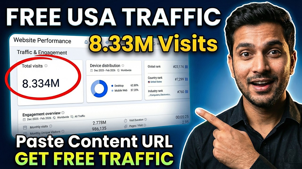 Get FREE USA Traffic 😳 | Best Traffic Source for Affiliate Marketing (Step-by-Step)