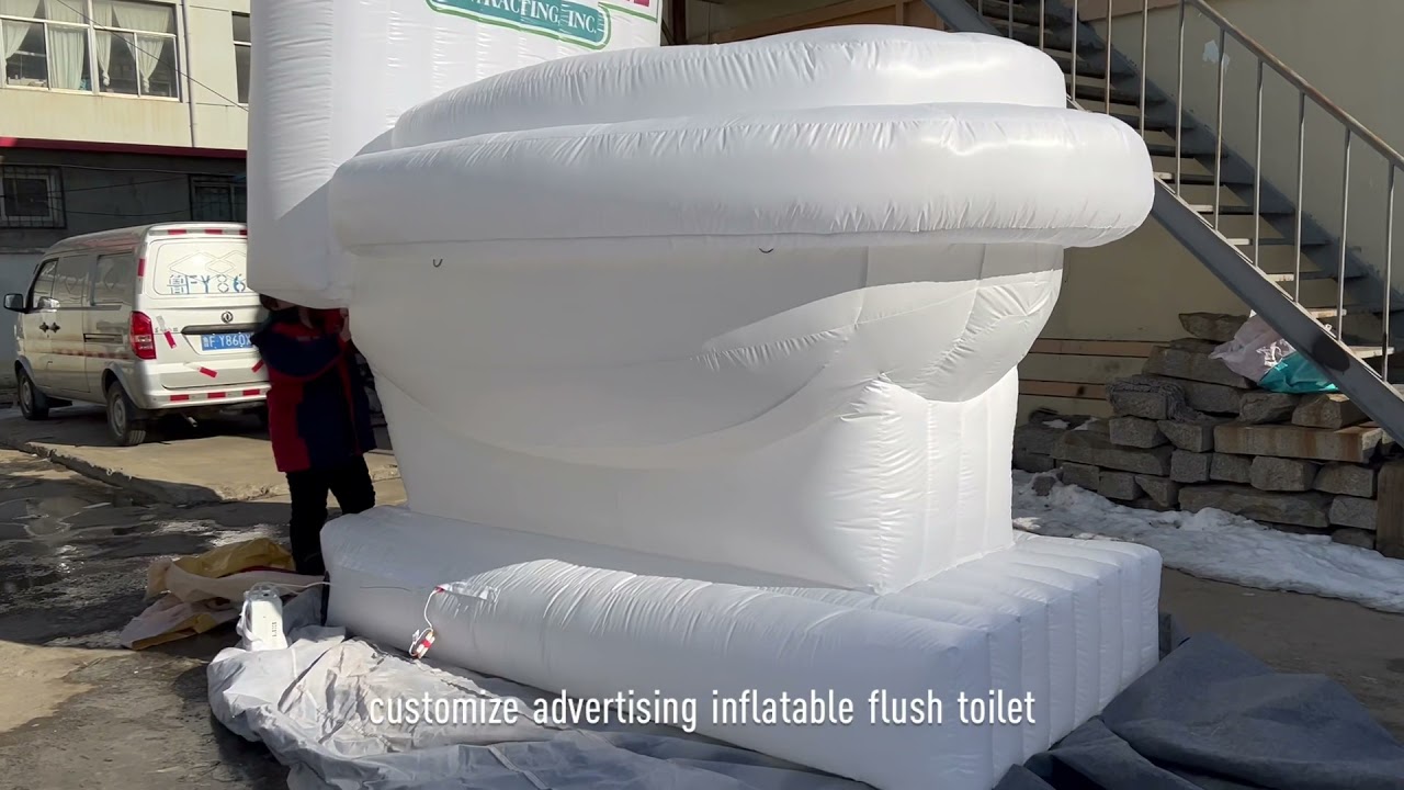 Giant 4m tall advertising inflatable toilet#inflatable #advertising #toilet