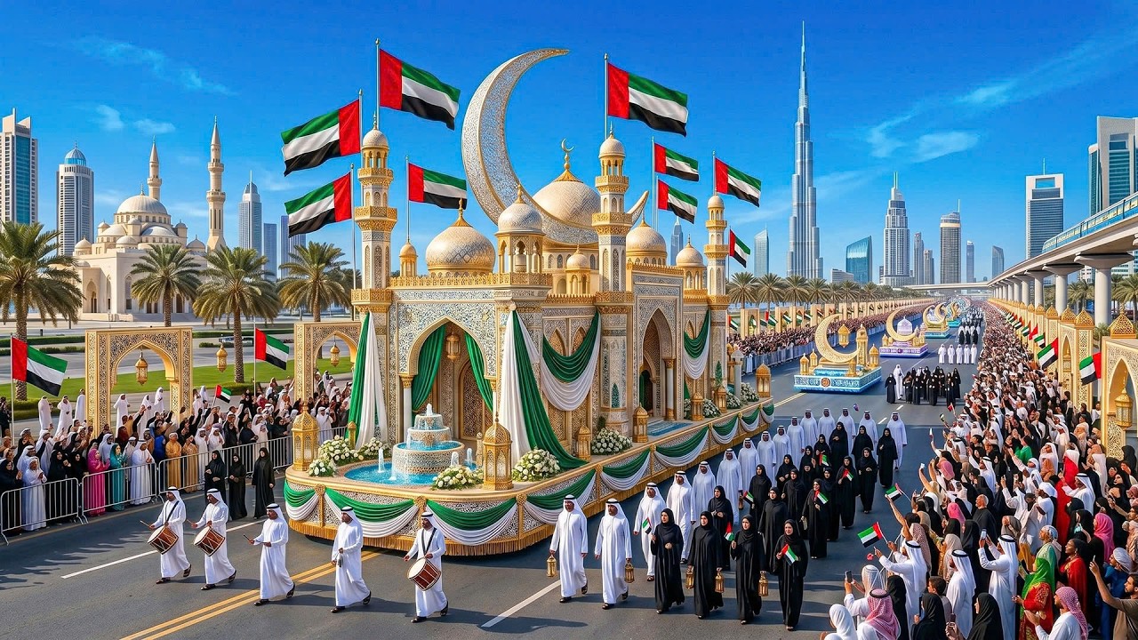 🇦🇪 Ид аль-Адха 2026 в ОАЭ | Великолепные празднования в Дубае, молитвы в Большой мечети и ночной ф