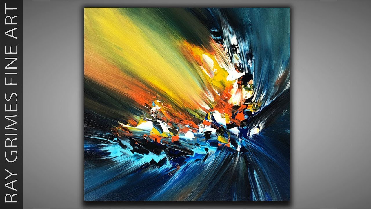 Abstract Painting Techniques / Acrylics / 197 / Relaxing / Painting Demonstration
