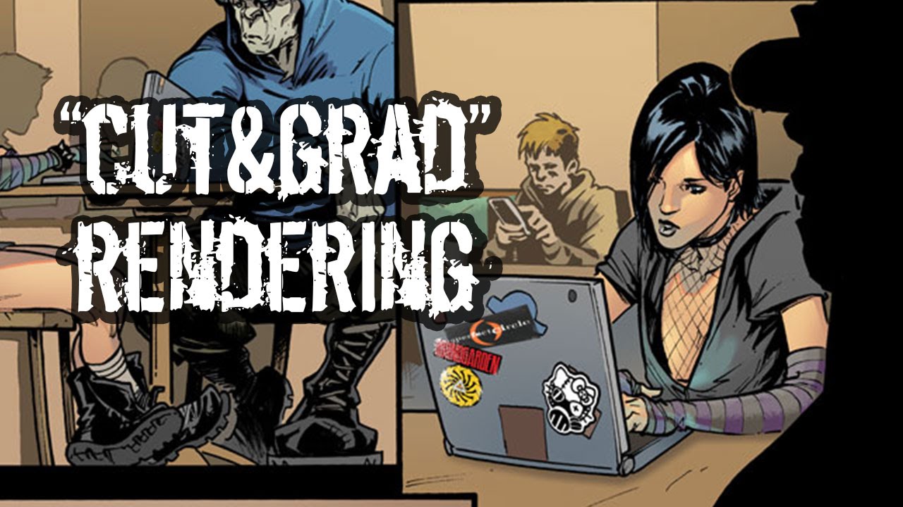 How To Color Comic Books! Photoshop comic book coloring tutorial: Cut & Grad Technique Explained