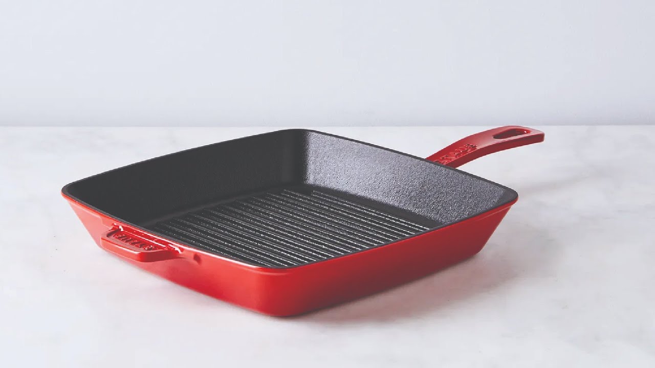 Staub Cast Iron Grill Pan – Ideal for Searing, Grilling, and Roasting