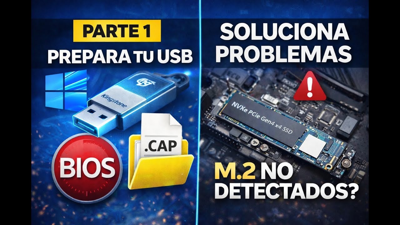 👉 Cómo preparar pendrives de instalación | SO, BIOS y drivers M.2