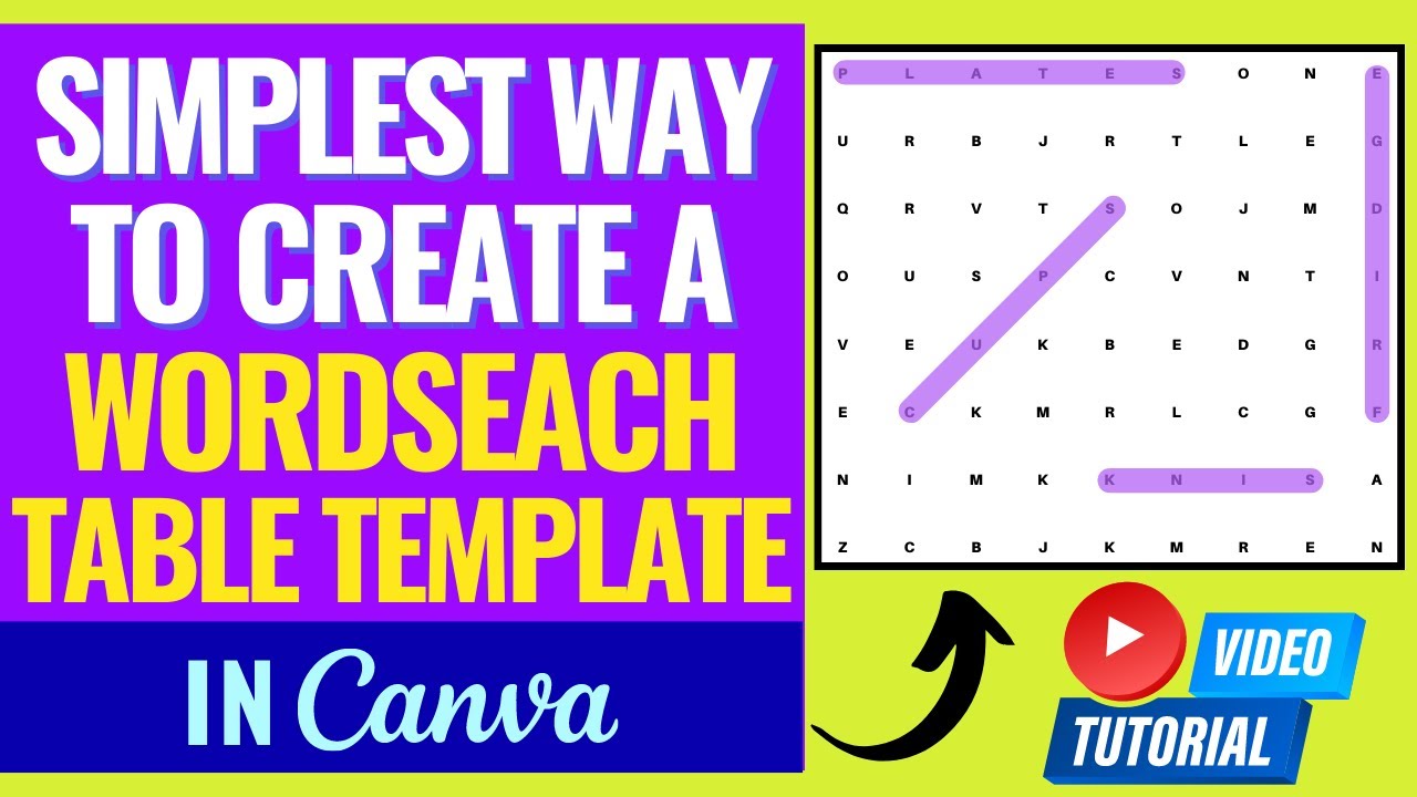 The Simplest & Fastest Way To Create A Word Search Puzzle In Canva