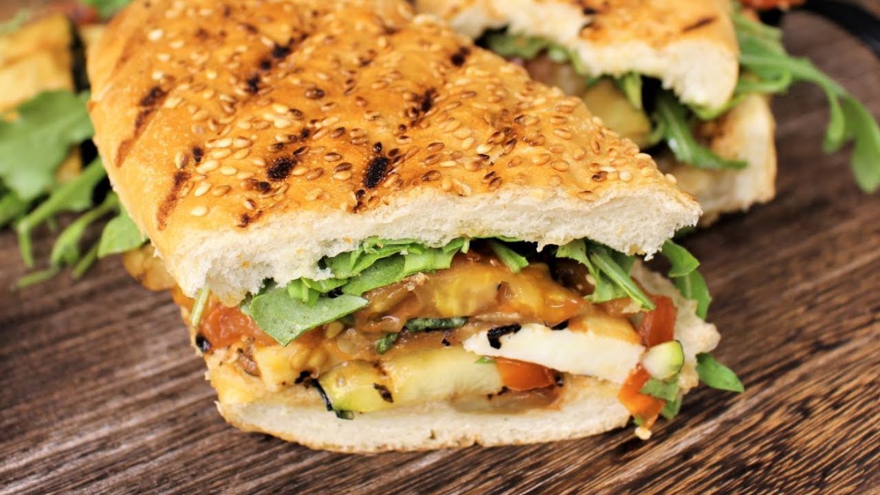 Mediterranean Grilled Veggie and Cheese Sandwich \ Episode 106