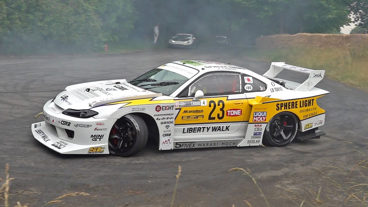 1100HP 4-Rotor Twin Turbo RX7 Silvia S15 Liberty Walk Super Silhouette WORKS - DRIFT & BURNOUTS!