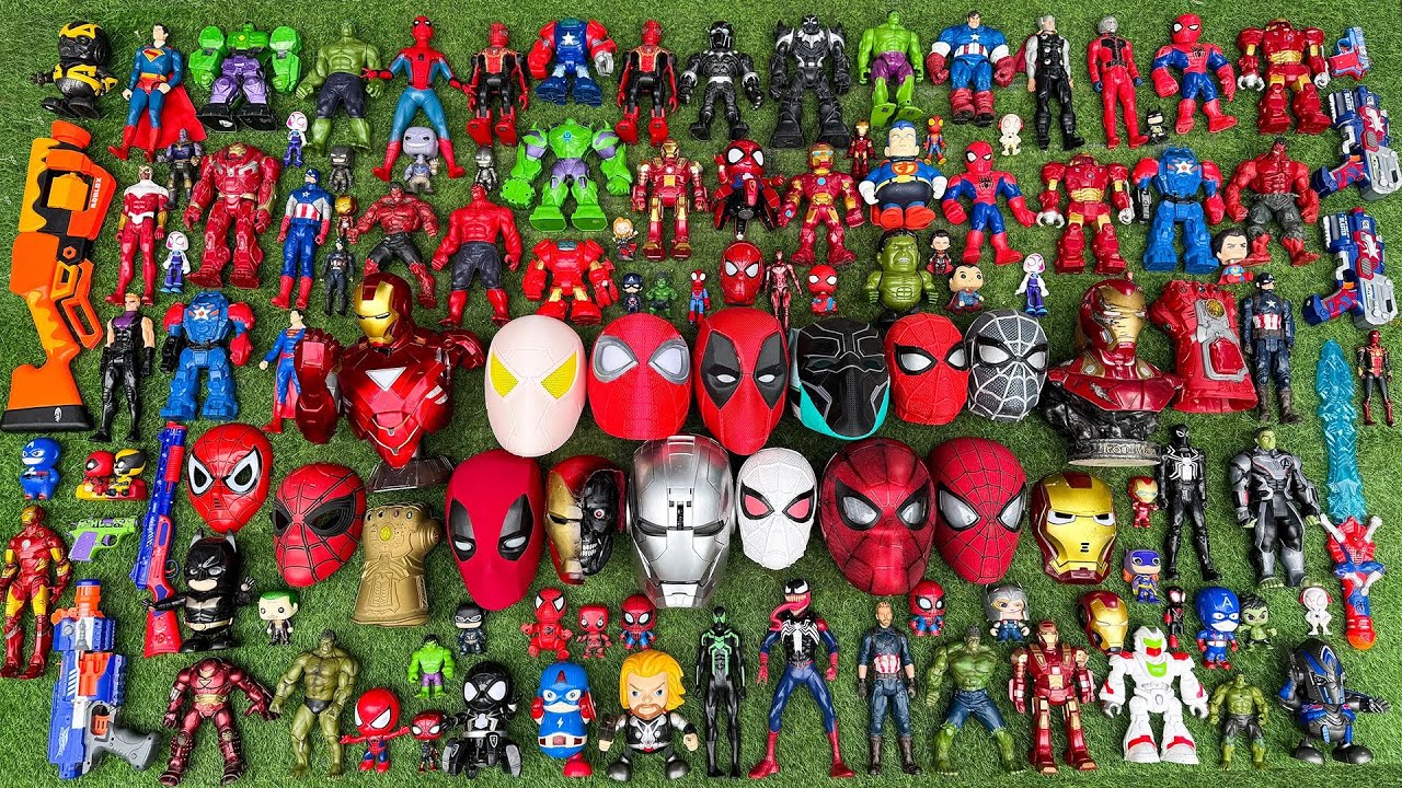 All Marvel Avengres Toys Comparison: Superhero Head, Mask, Nerf Gun, Robot Control & Action Figures