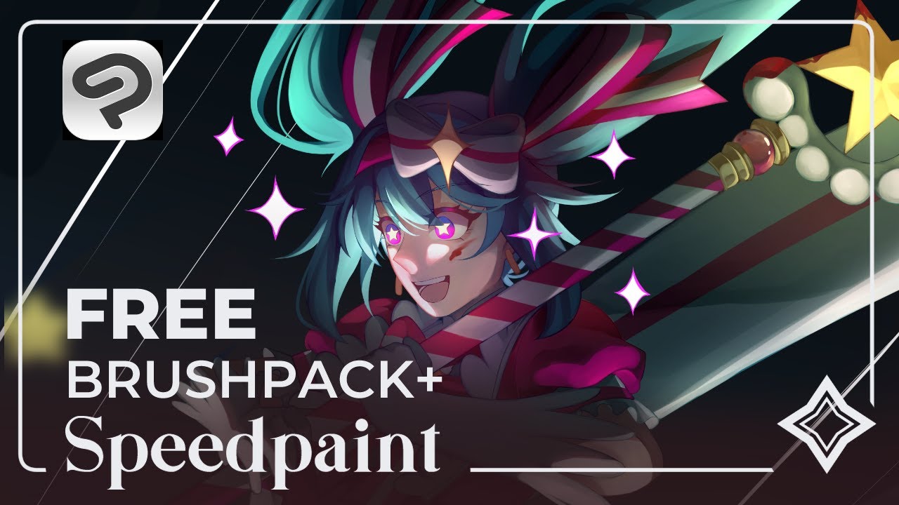 FREE CSP brushpack - Hatsune Miku fanart | 🌷Speedpaint