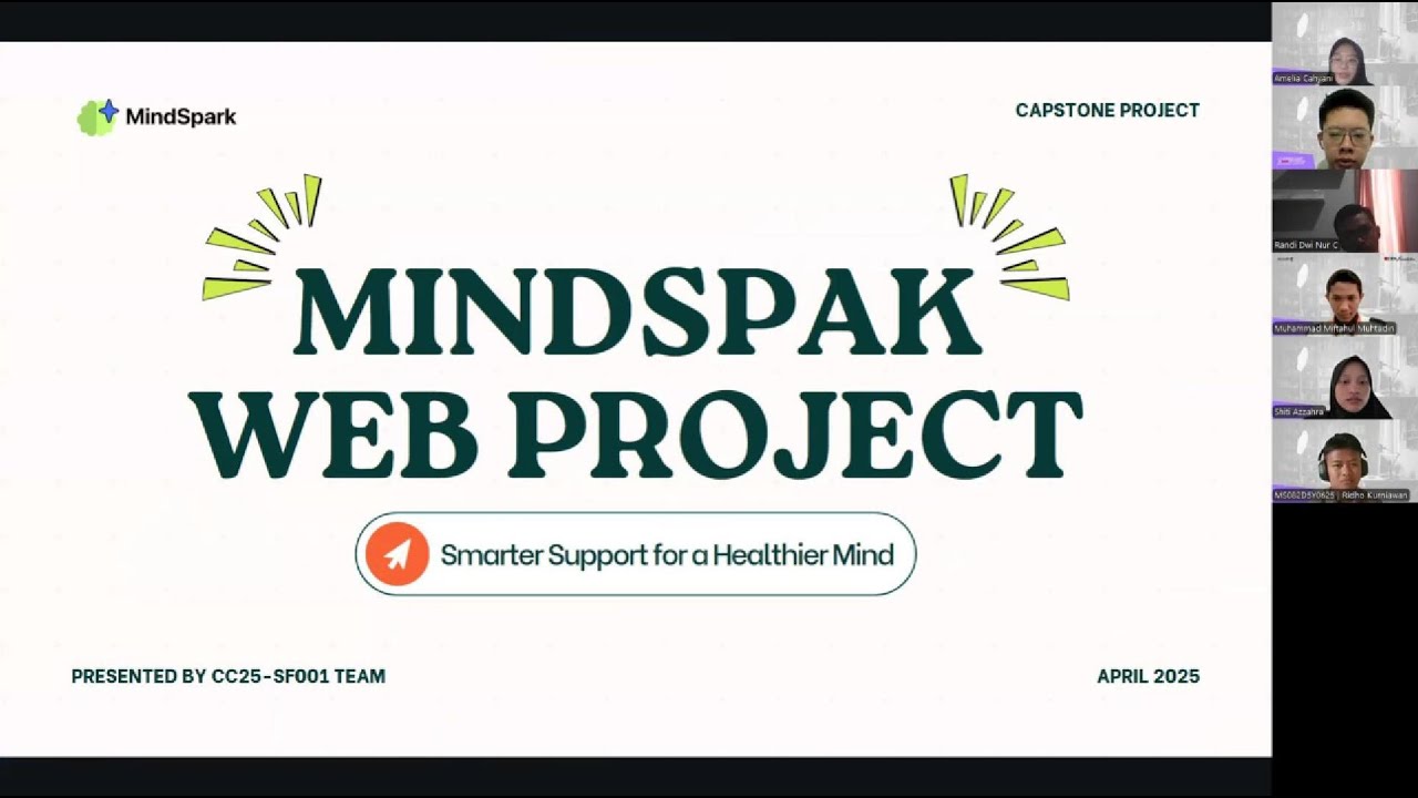 Presentasi Capstone Project Dicoding | MindSpark - Smarter Support for a Healthier Mind