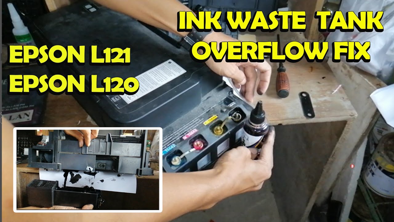 EPSON L121 INK LEAKAGE | EPSON l120 WASTE TANK INSTALLATION | PANO GAWIN ANG UMAAPAW NA INK NG EPSON