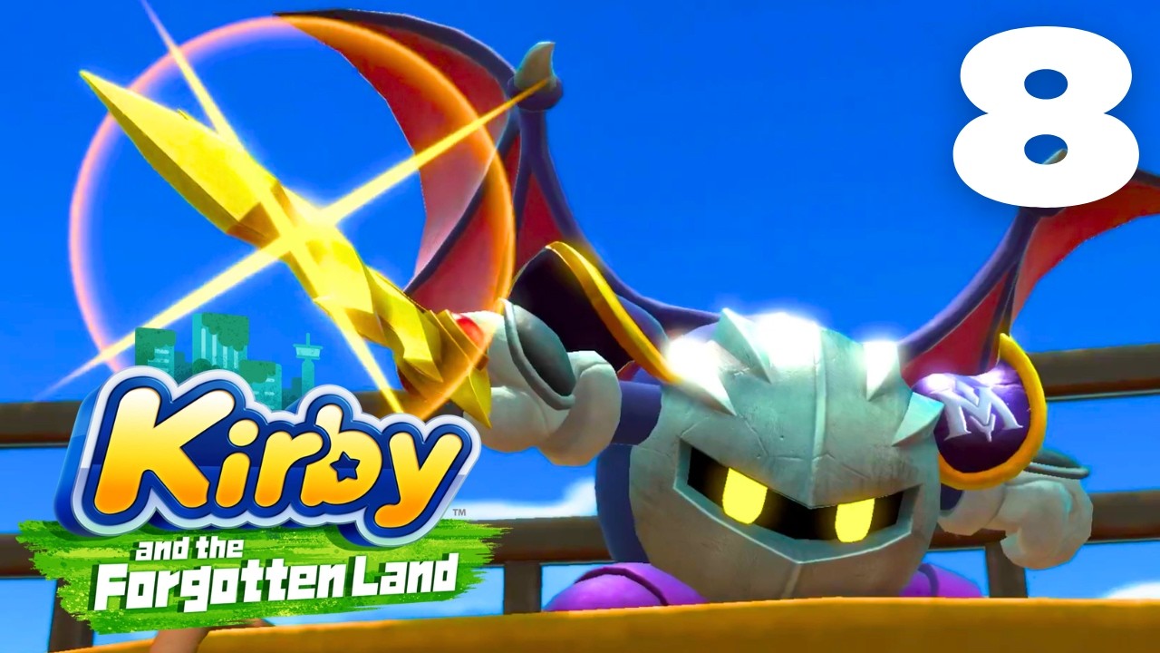 Let's Play Kirby and the Forgotten Land Part 8 - Meta Knight vs Kirby!