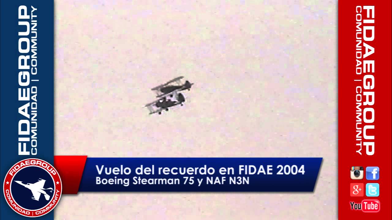FIDAE 2004 - VUELO DEL RECUERDO - BOEING STEARMAN Y NAF N3N FACH @FIDAEGROUP