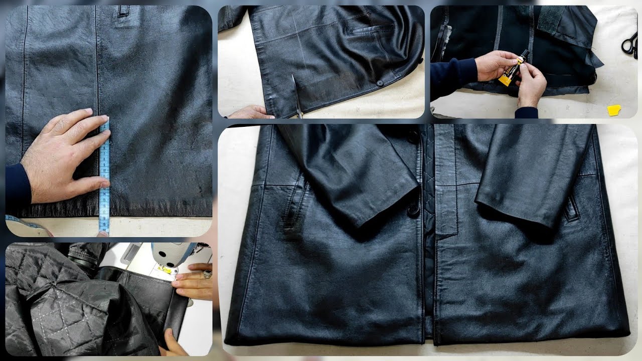 I shortened the length of the leather jacket as desired/leather jacket @qtstextile