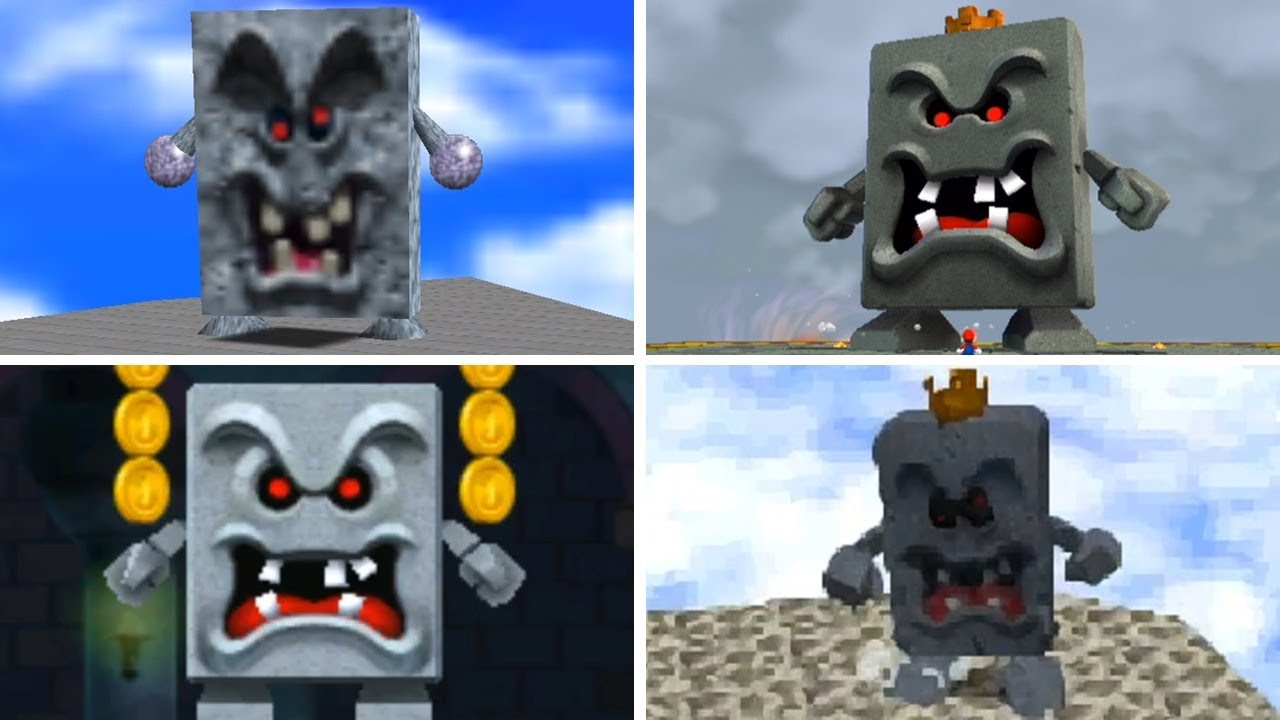 Evolution of - Whomp in Super Mario Games