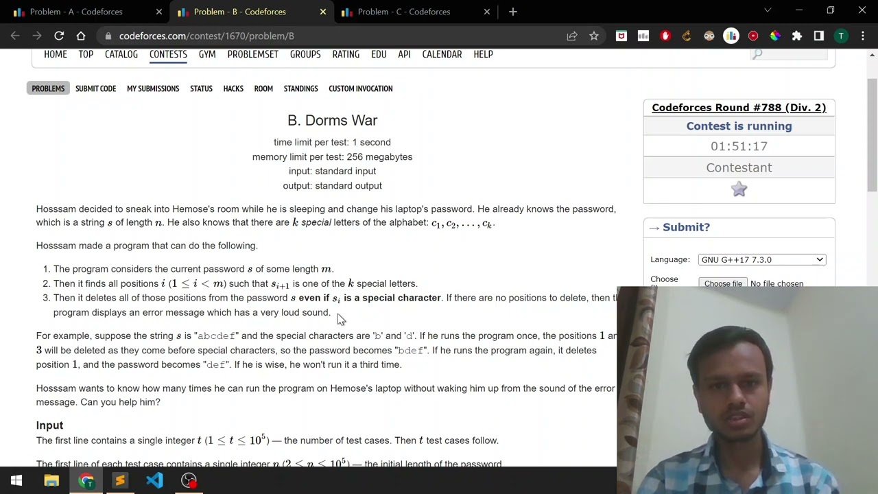Codeforces Round 788 Div-2 Screencast(A+B+C+D)