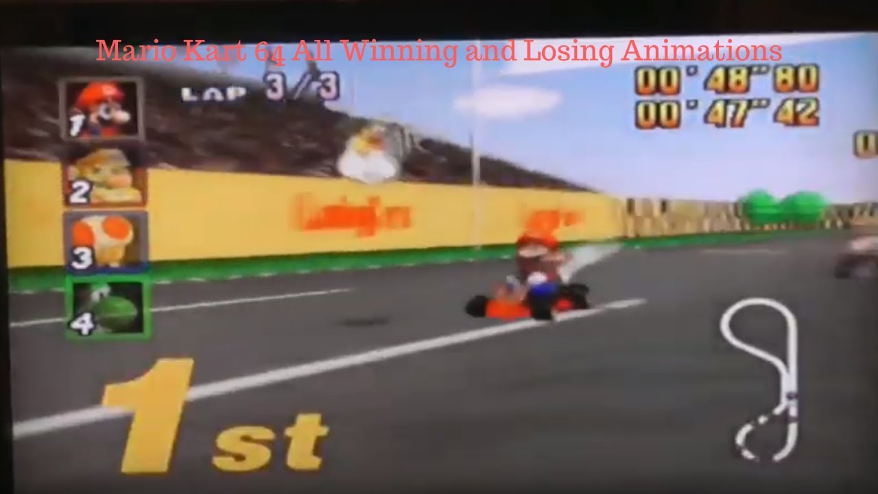 Mario Kart 64 All Winning and Losing Animations