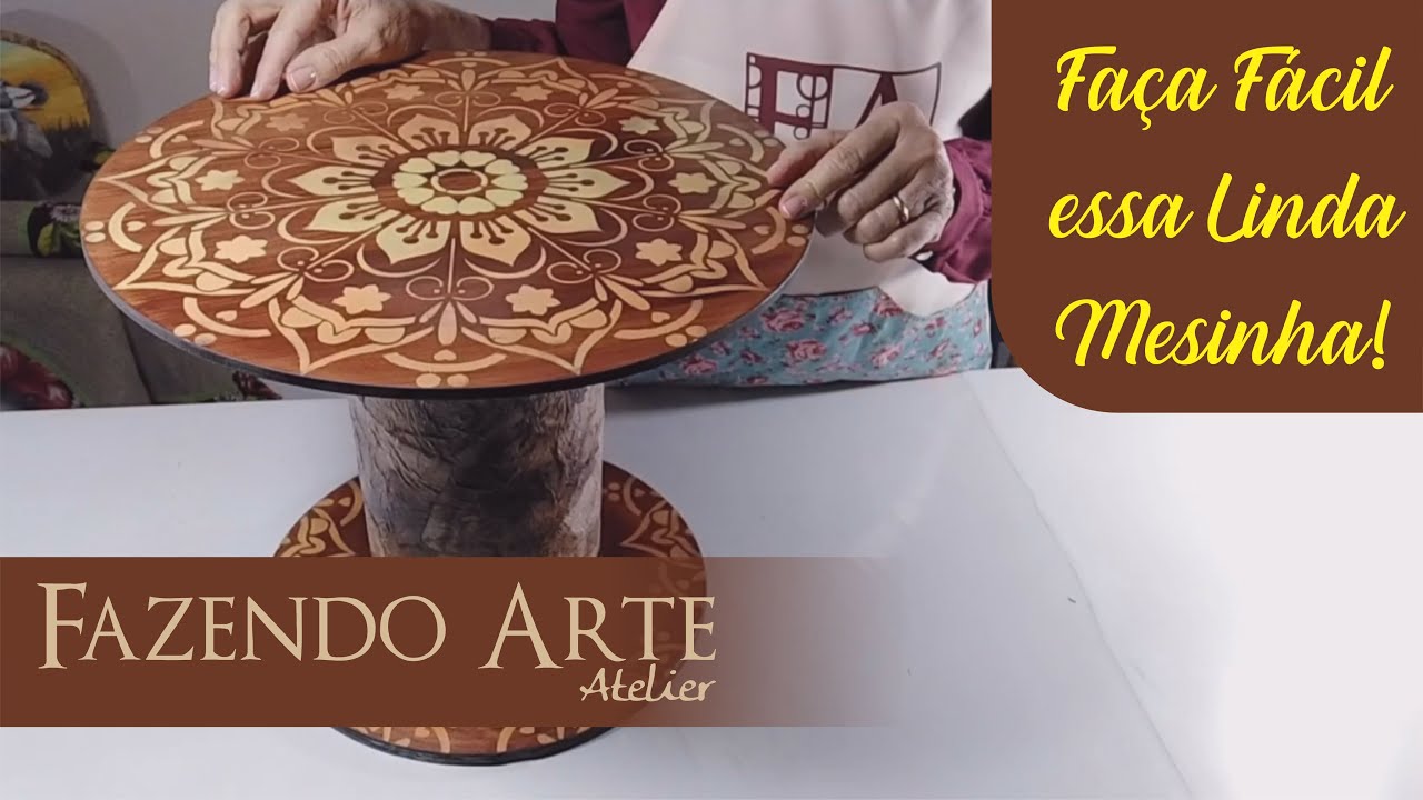 COMO FAZER UMA LINDA MESINHA COM CARRETEL USADO! #reciclagem - EP - 062