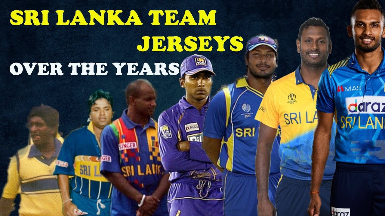 Sri lanka team jerseys over the years