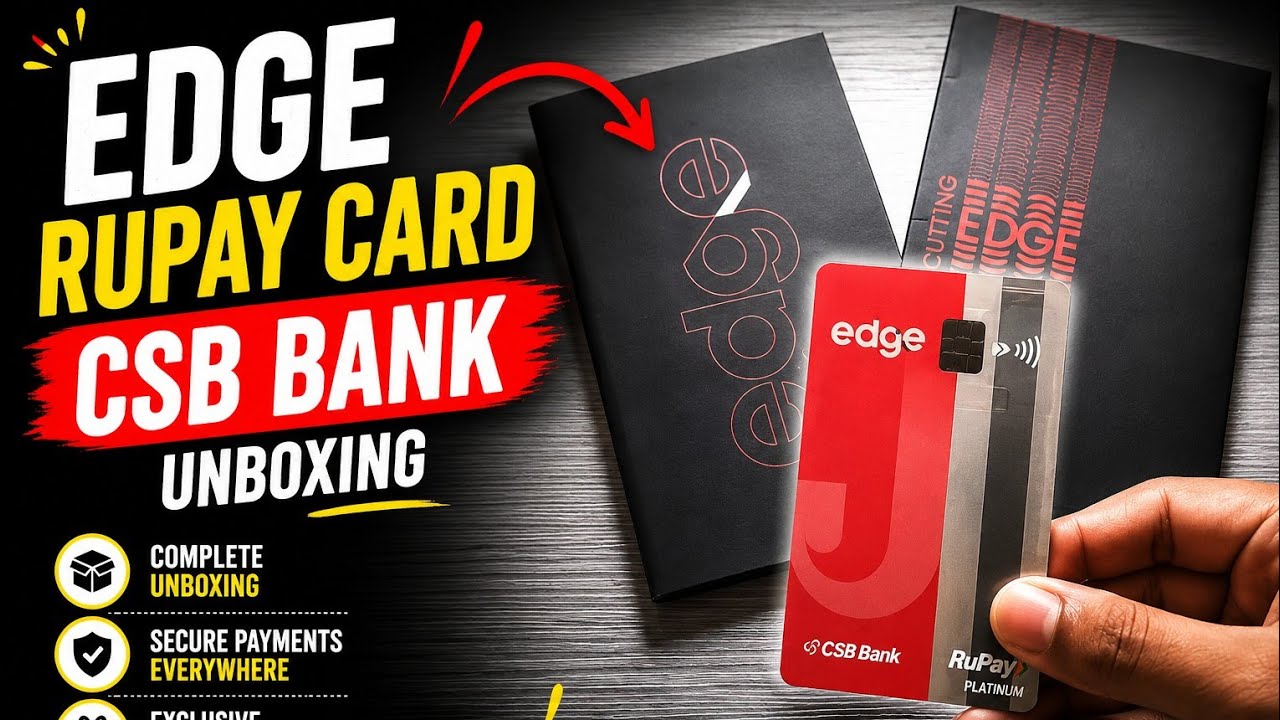 Jupiter Edge CSB Bank RuPay Debit Card Unboxing | Transparent Debit Card 🔥 @AadarshLearning