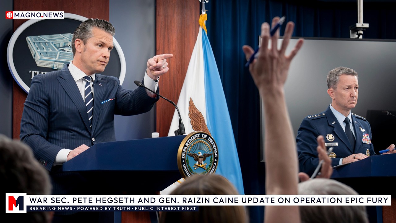 🇺🇸 Operation Epic Fury Update by WAR Sec. Pete Hegseth & Gen. Raizin Caine at The Pentagon [LIVE]