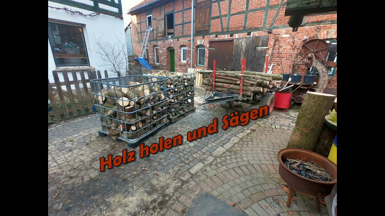 Holz holen und Förderbandantrieb