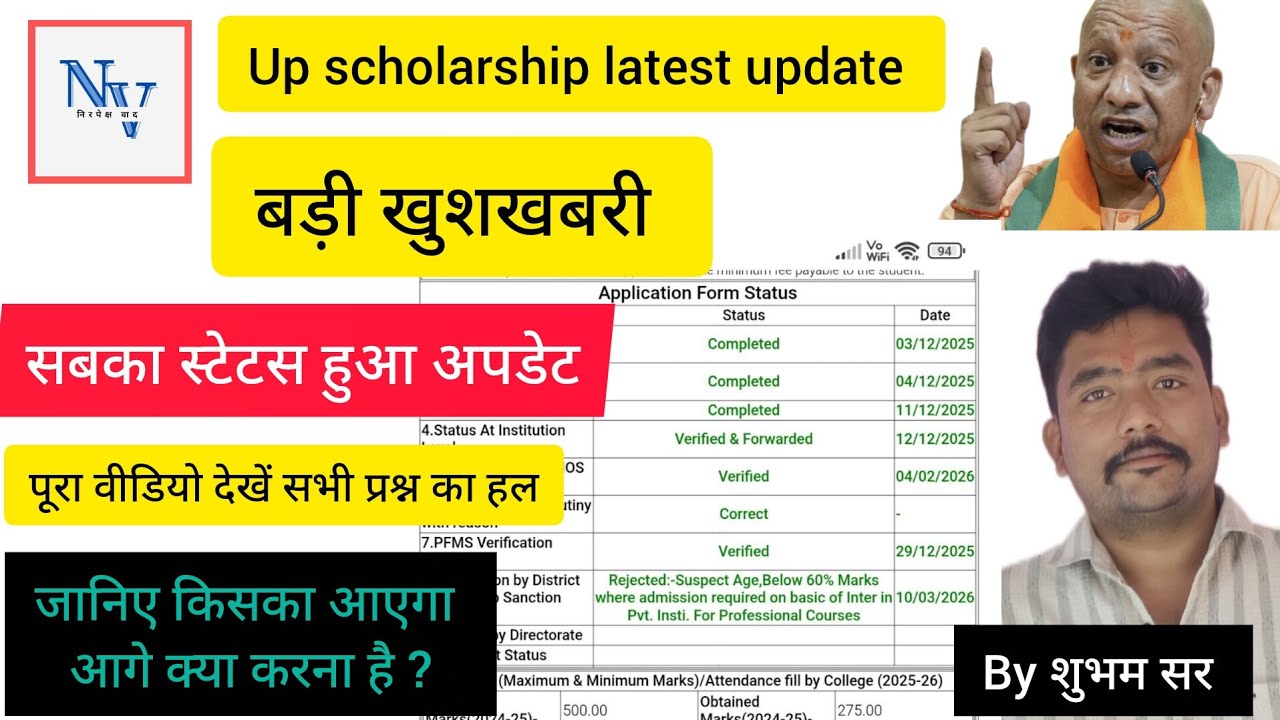 Up scholarship latest update | up scholarship status update | up scholarship status #upscholarship