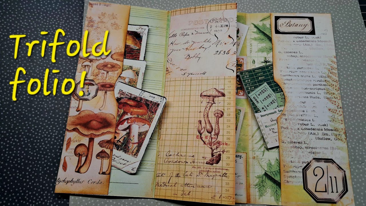 Botanical Trifold folio  DTP for @thejunkjournalstudio