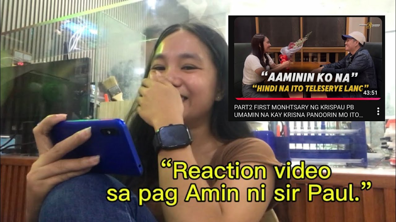 My reaction video sa pag-amin ni sir Paul sa tunay niyang nararamdaman ❤️💕 kilig much🥰 #krispau 
