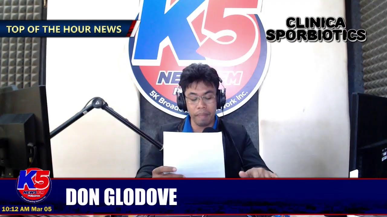 K5 News FM Bayawan Digital News Live Stream | Top of the Hour News hosted by Don Glodove