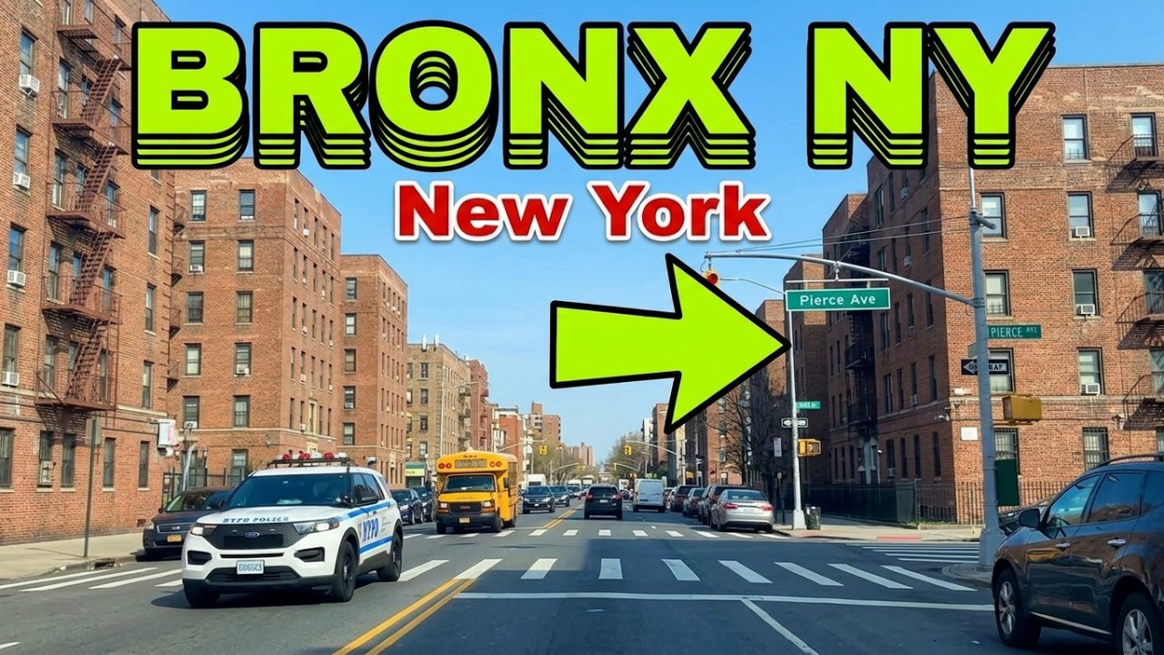 4K METROPOLITAN AVENUE/PIERCE AVENUE/TENBROECK AVENUE  BRONX NEW YORK#travel#usa#tourism#citydrive 
