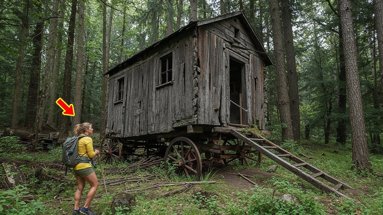 Lost in the Forest, She Found an Old Wagon Cabin — The Secret Inside Was Over 100 Years Old