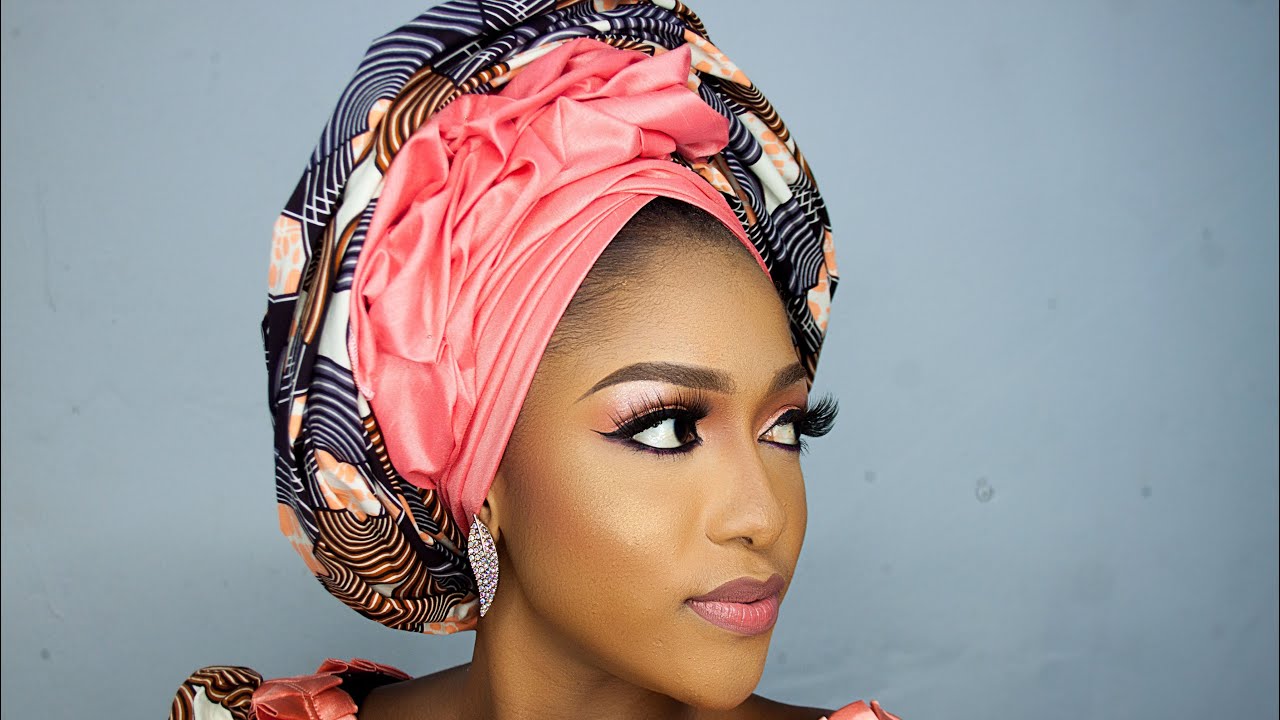Ankara turban tutorial | latest trending Ankara with rawsilk turban