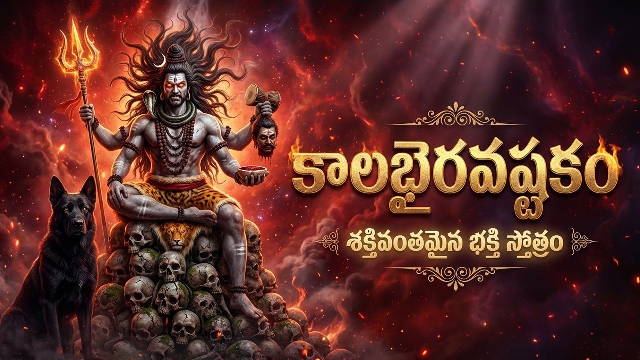 కాలభైరవ అష్టకం వింటే భయాలు, కష్టాలు, సమస్యలు తొలగిపోతాయి! | Kala Bhairava Ashtakam Telugu
