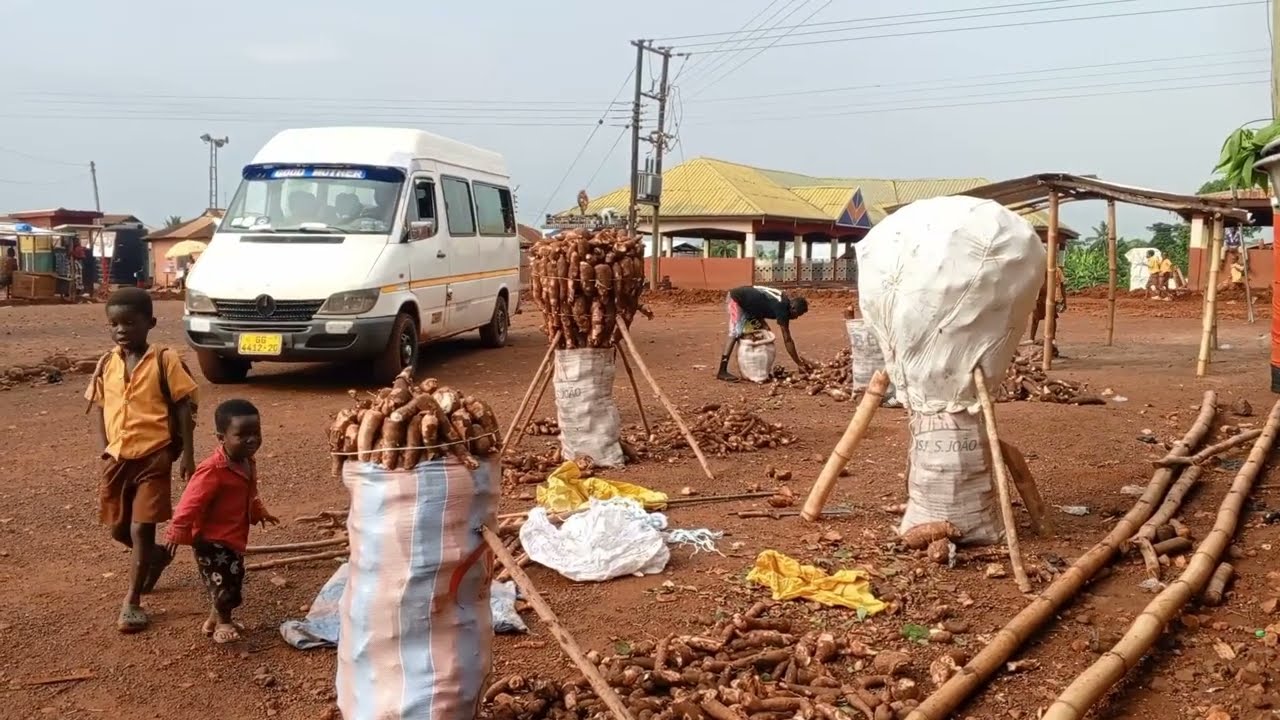 Cassava Packaging From Scratch The Ghanaian 🇬🇭 Way || It's Way Harder Than You Think🤣😳||