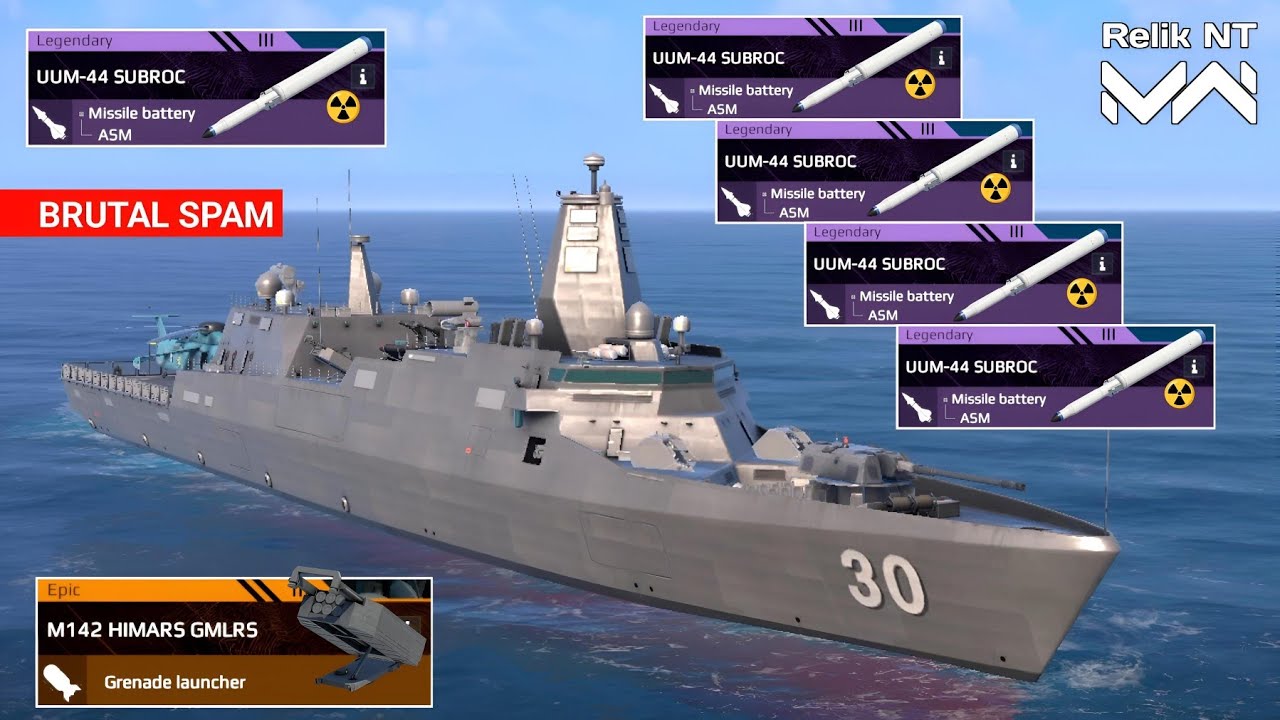 JS 30DX With 5x UUM-44 SUBROC☢️ And HIMARS GMLRS - Modern Warships 