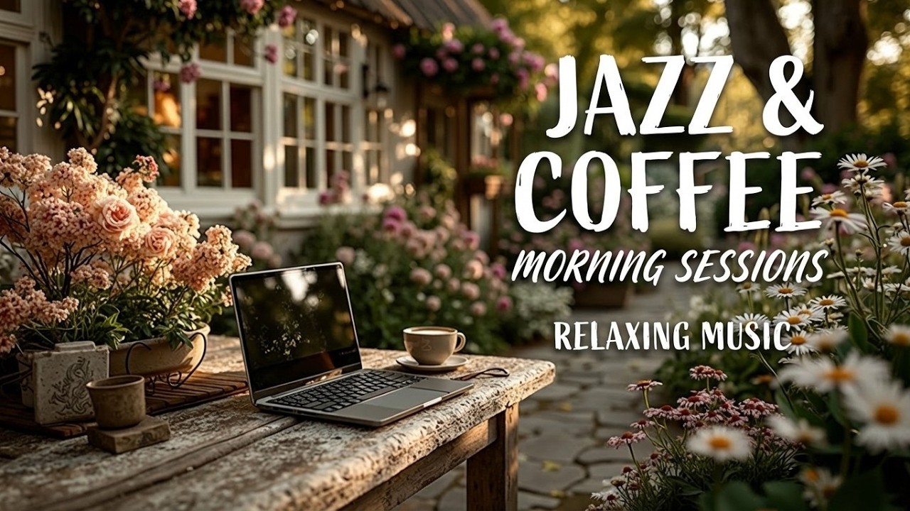 Coffee Jazz Music | Spring Garden Ambience - Relaxing Jazz Piano for Study and Focus Work