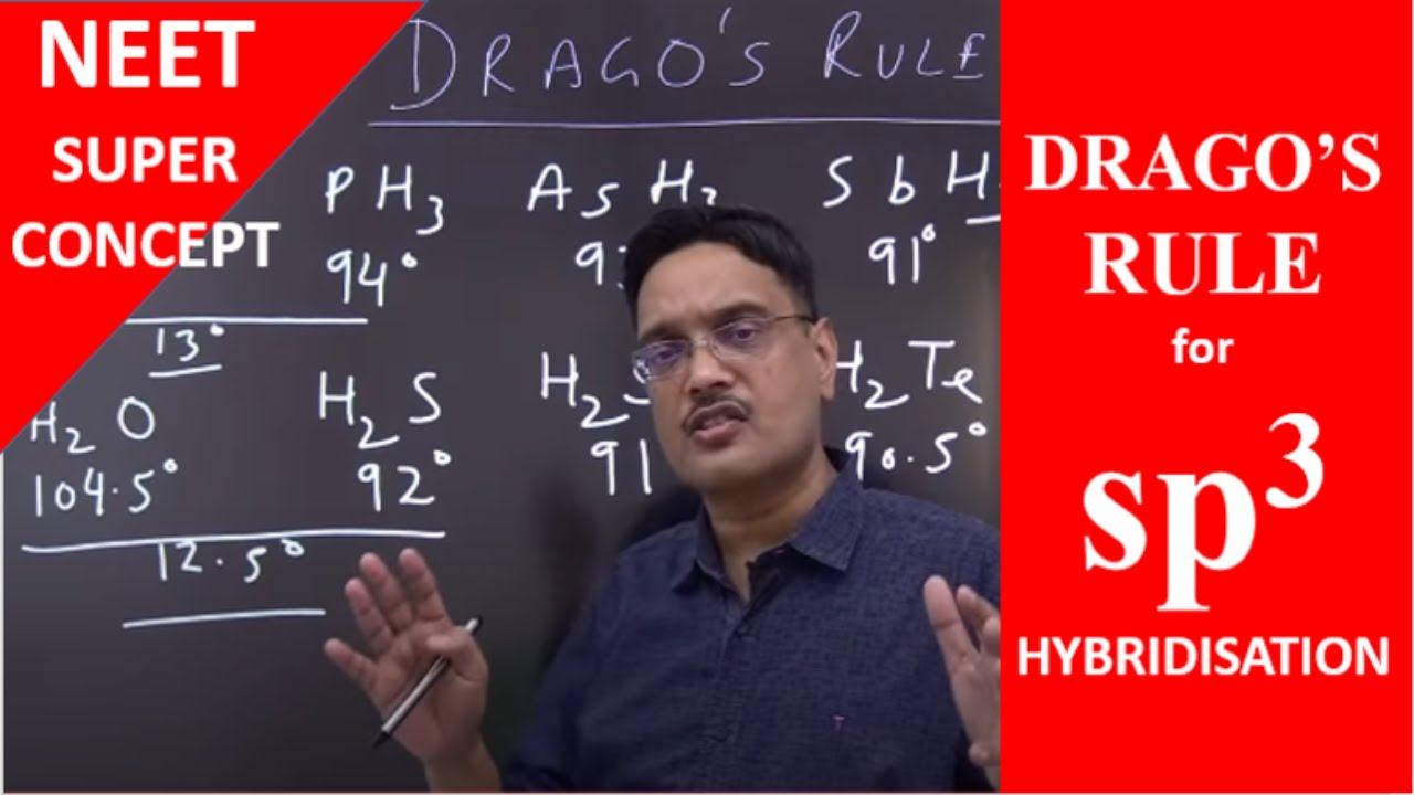 SUPER Topic for NEET Aspirants - Drago's Rule for sp3 Hybridisation - Chemical Bonding