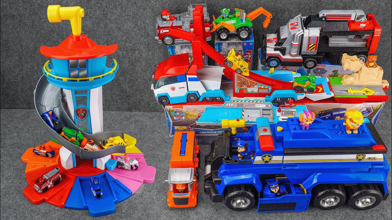 Satisfying Unboxing, PAW Patrol Lookout Tower Playset| Transforming Patroller Truck & Police Cruiser