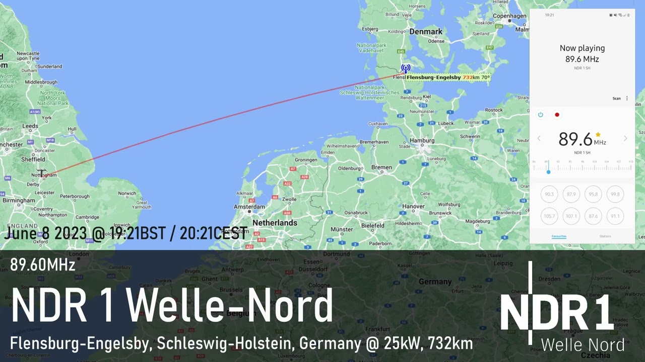 [Tropo FM DX] 89.60MHz NDR 1 Welle-Nord in Germany from the UK