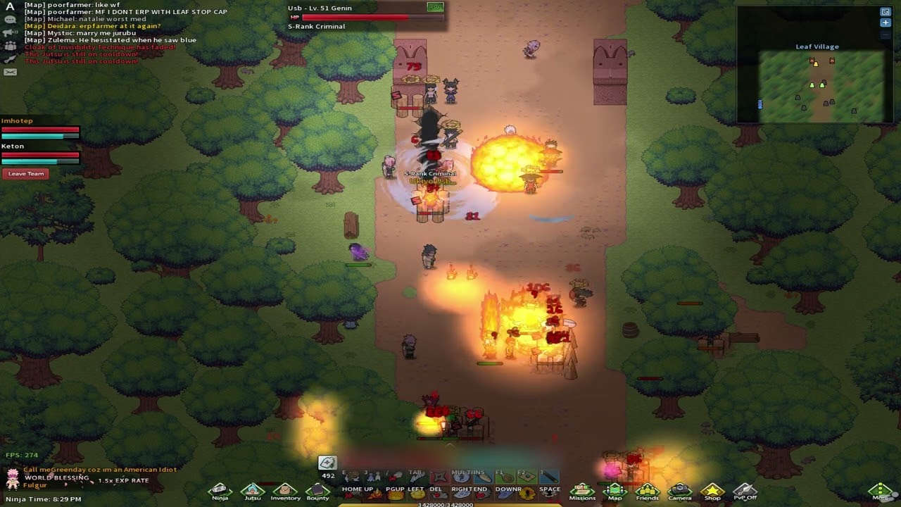 Nin Online: Sand Vs Leaf
