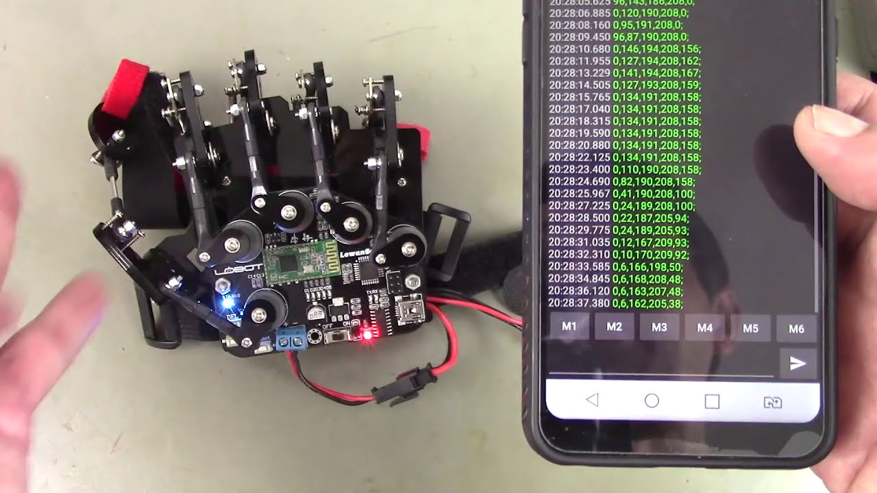 Controle remoto com Arduino e Bluetooth para mão robótica