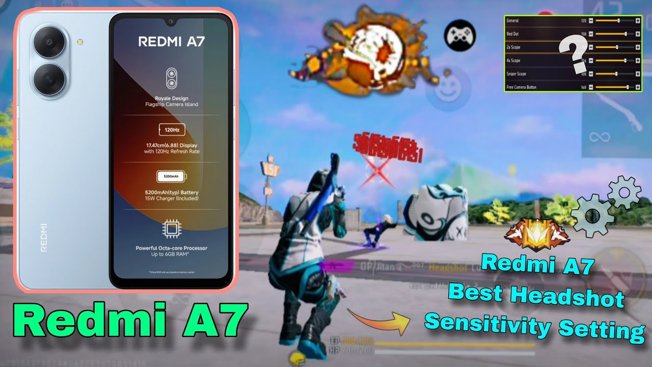 Free Fire Headshot Setting ✅ 2026 | Redmi A7 Best [ 200 ]  Sensitivity 📲 [ Dpi + Hud ] Setting ⚙️ 