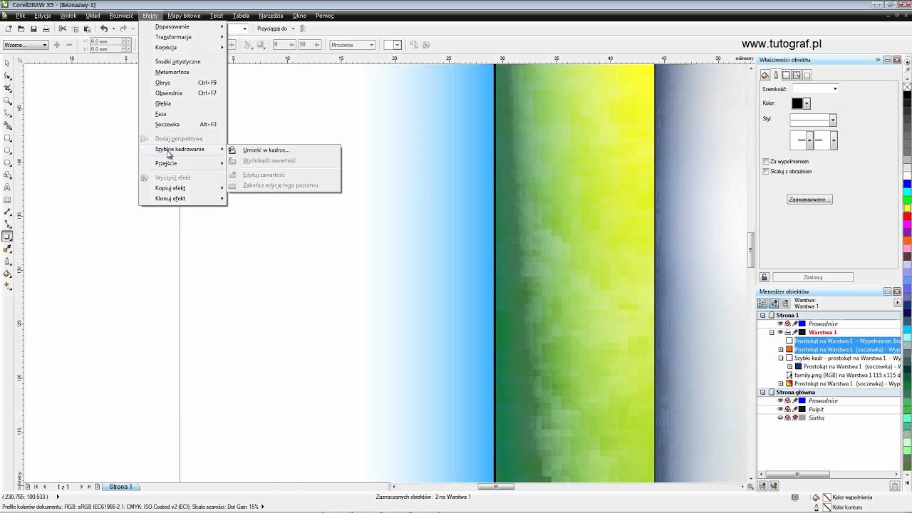 Corel Draw X5 - Jak zrobić tło i efekt dla zdjęcia.