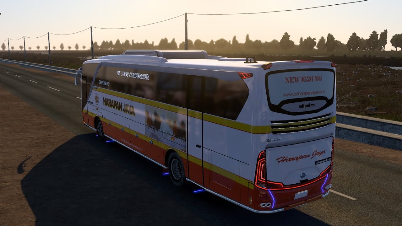 Harapan Jaya Jetbus 2 OH1626 di Awal tahun menembus derasnya Hujan || ETS 2 Indonesia Gameplay