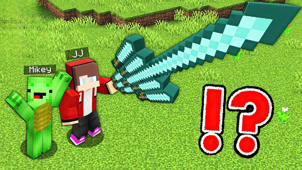 Майки и Джей-Джей нашли самый длинный меч в Minecraft (Maizen)