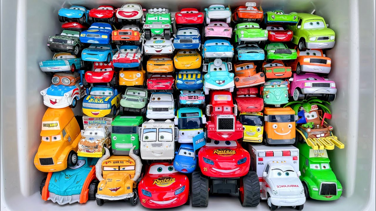 Lot of Disney Pixar Cars Unboxing Review | Lightning Mcqueen Bubble RC Cars | Sliding Cars ASMR