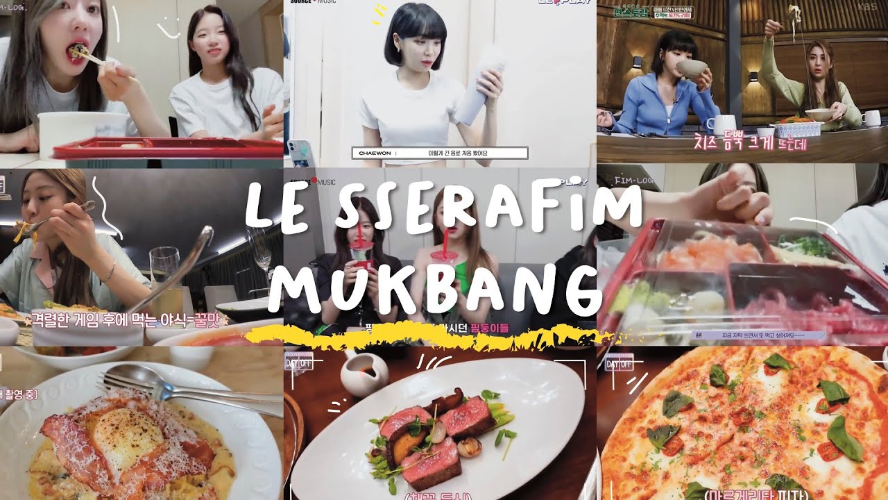 LE SSERAFIM MUKBANG MOMENTS PART 2 | hybe feeding le sserafim for 11min | #lesserafim (르세라핌 ル セラフィム)