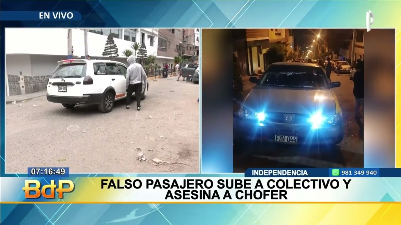 Independencia: falso pasajero asesina a colectivero durante la madrugada