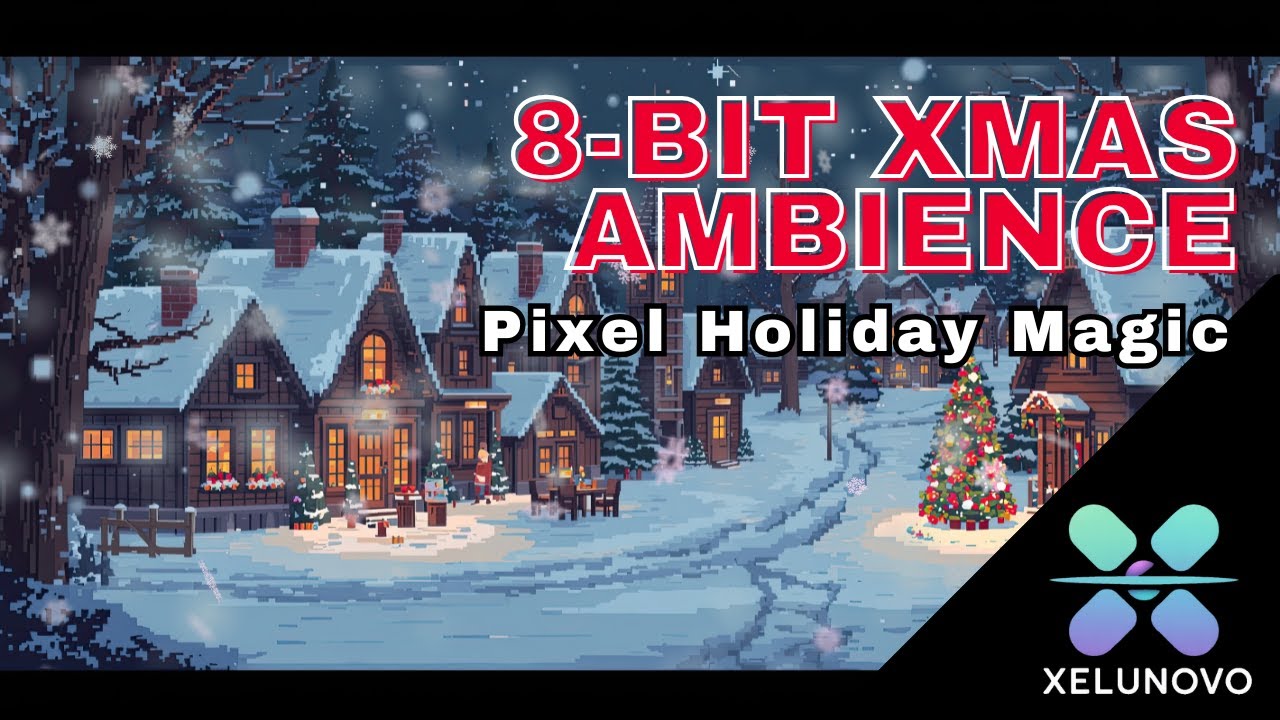 8 Bit Xmas Ambience Cozy Retro Holiday Chill Music for Relaxing & Focus Pixel Snow Night